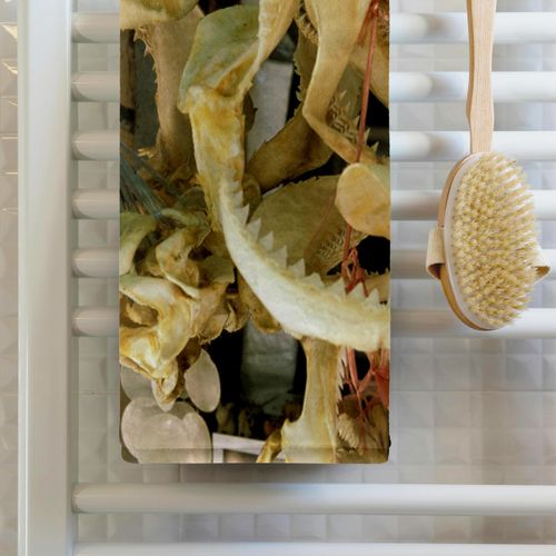 3dRose 22x30 Bath Hand Pool Towel - Thailand, KOH Samui, Shark Jaws and Teeth at market-AS36 DBR0060 - Dave Bartruff Thailand
