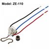sourcing map Pull Chain Switch 3 Way 3-Wire Replacement ZE-110 for Ceiling Fan Lamp Light Clear Bronze