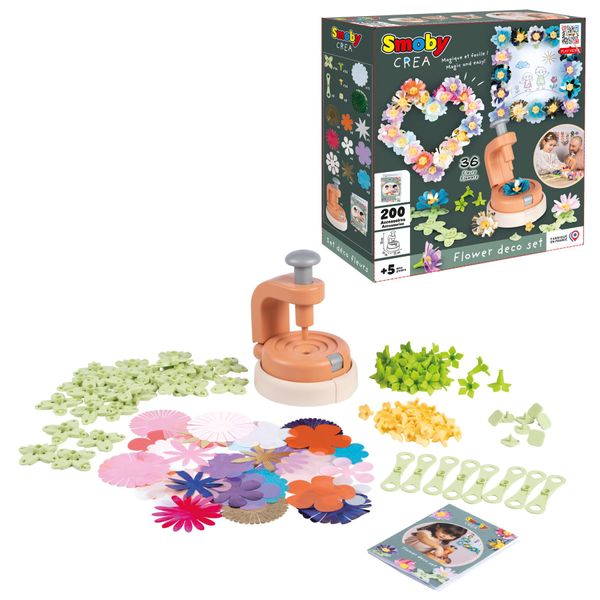 Smoby Flower Market Creations Kit, Manual Activity Flower Creation Workshop