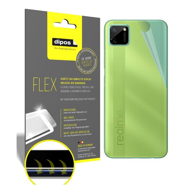 2x Screen Protector for Oppo Realme C11 back Protective Film covers 100% dipos