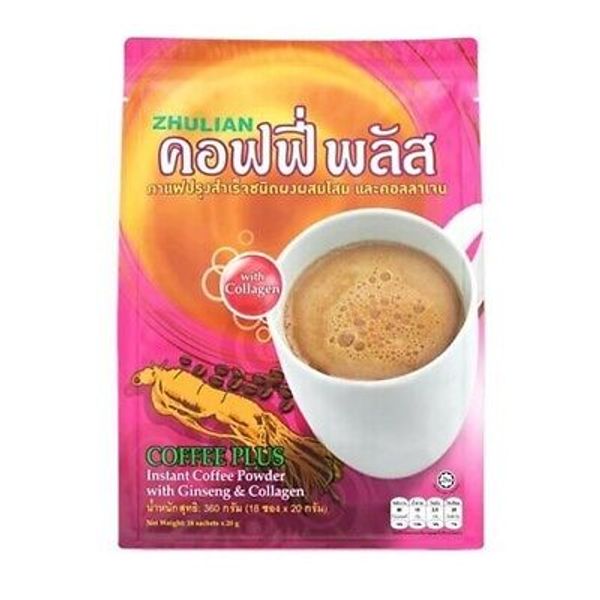 Coffee Plus Instant Coffee mix Ginseng & Collagen Nourish Health, Skin Smooth