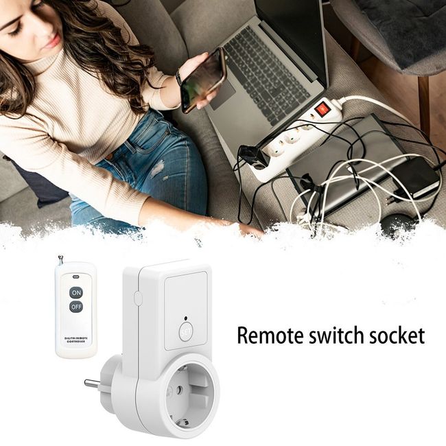 Universal 433MHZ RF Wireless Remote Control Power Outlet Light Switch Socket  Remote Control Socket EU For Smart Home