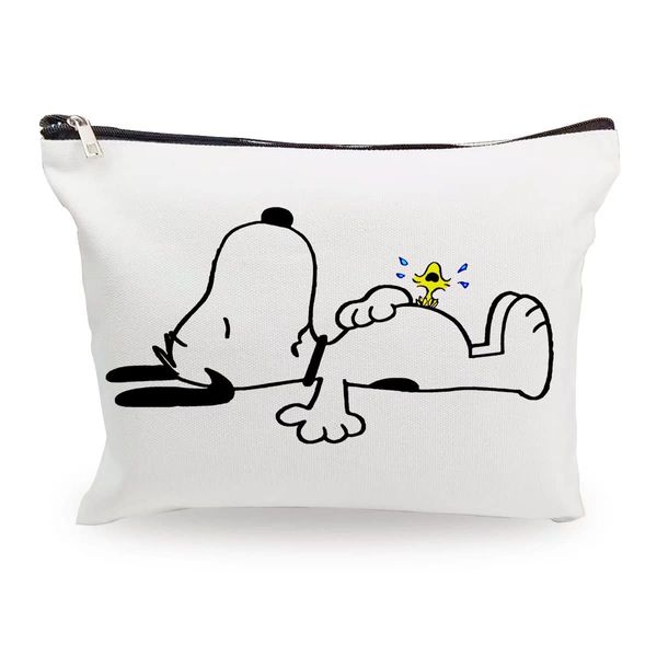 Snoopy Pouch, Women's Cosmetic Pouch, Mini Pouch, Functional, Large Capacity, Lightweight, Business Trips, Travel Pouch, Snoopy07