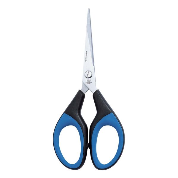 EFCO Soft-Cut Premium Line Scissor, Black/Blue, 15 cm