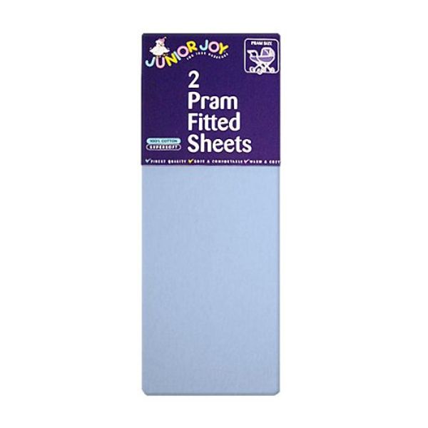 Pram Fitted Sheet (Blue) - 6228BL