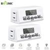 BN-LINK 2 Pack Digital Timer Outlet 24H Programmable Digital Outlet Timer 2Prong