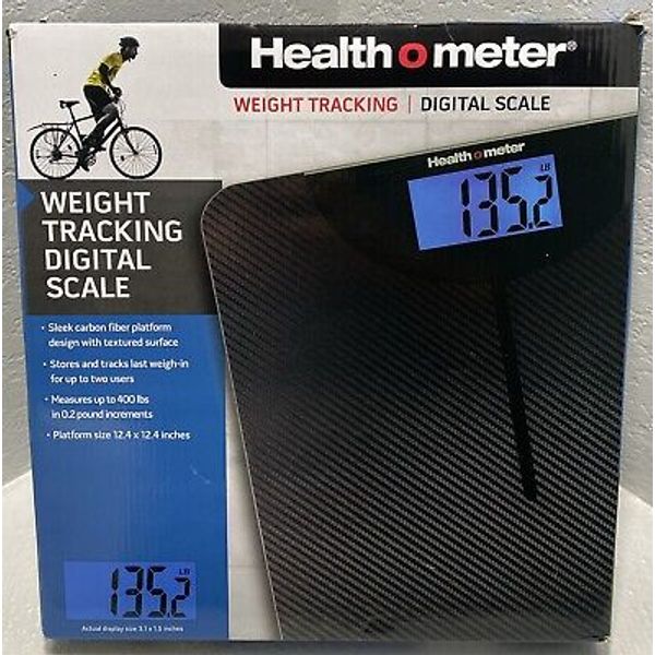 Health o meter LCD Carbon Fiber Digital Body Weight Scale, 400lb Capacity