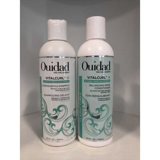 Ouidad VITALCURL Clear & Gentle Shampoo & Balancing Rinse Conditioner 8.5 oz DUO