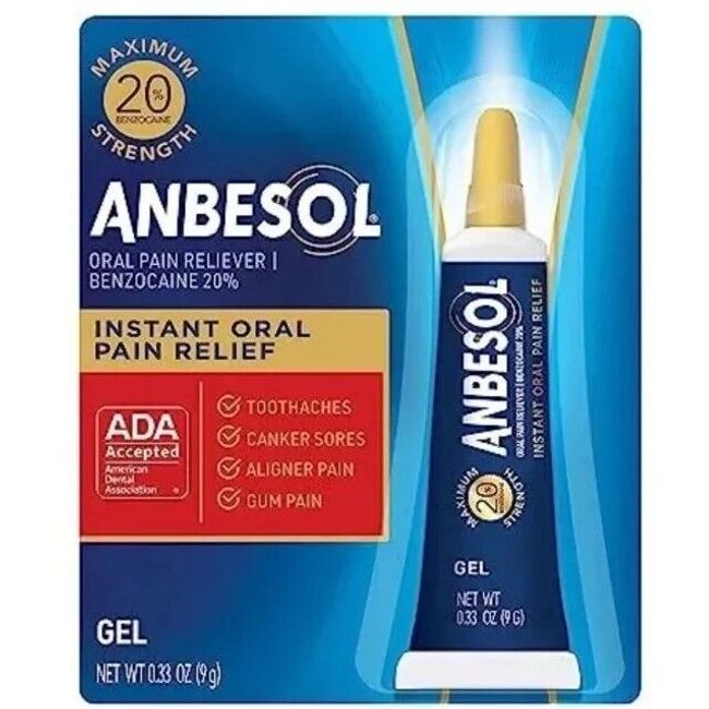 Anbesol Maximum Strength Oral Pain , Instant Pain Relief Exp 1/2026