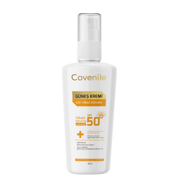 Covenile SPF 50+ Yüz ve Vücut Güneş Kremi Tüm Cilt Tipleri İçin Çok Yönlü Yüksek Koruma 125 ml