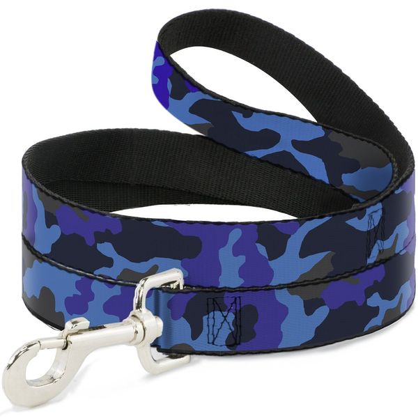 Dog Leash Camo Blue 4 Feet Long 1.0 Inch Wide