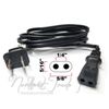 2-Pin Oval Power Cord for Technics Turntable Record Player Model SL-B350 SL-10 +