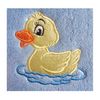 Duck (1375) - Embroidered Cotton Bath Towel (Cream)