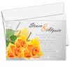 10 Personalised Yellow Rose Wedding Invitations Invites N59 Day/Evening