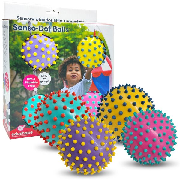 Edushape Senso-Dot Balls Pack of 4 (Colours Vary)