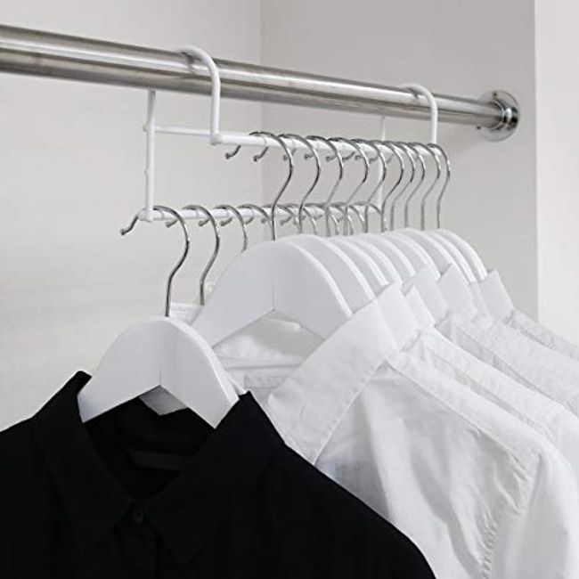 Toho Corporation Hangers Clothes Storage Up Hangers, Set of 2 (White)