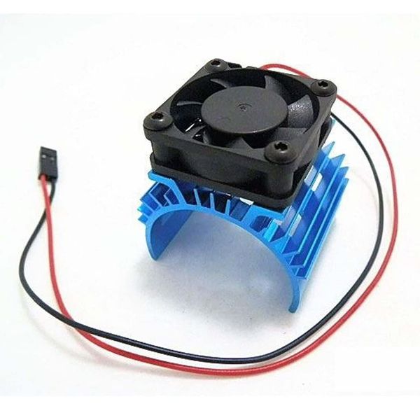 JFtech Aluminum Alloy RC Electric Motor Heat Sink Heatsink with 5V Cooling Fan for 1/8 1/10 RC Car Truck Buggy Crawler 540 550 3650 Size Motor