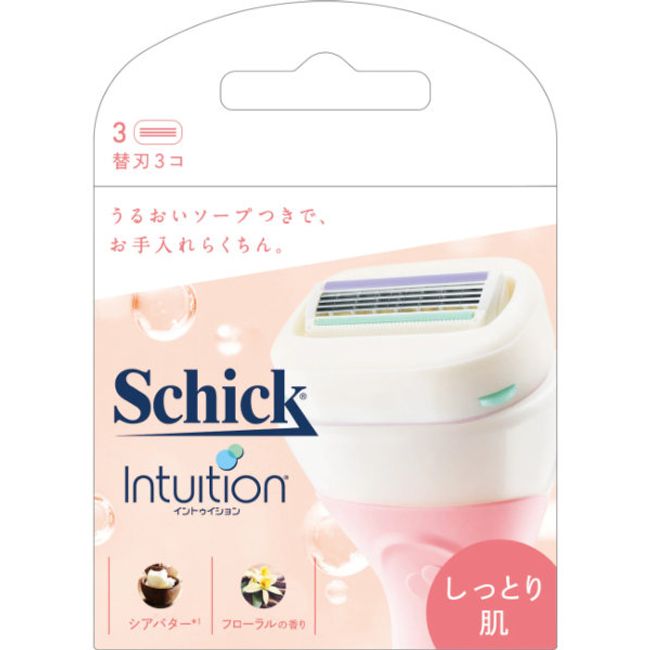 Schick Japan Co., Ltd. Schick Intuition Moist Skin Replacement Blades 3 pieces [Drug Pure Rakuten Market Store] [RCP]