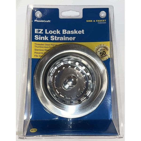 PLUMB CRAFT 7636500N EZ Lock Basket Sink Strainer SF 13