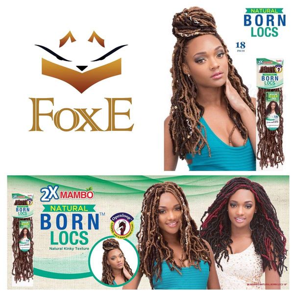 Janet Collection Braids 2X MAMBO NATURAL BORN LOCS 18" (6-Pack, 1)