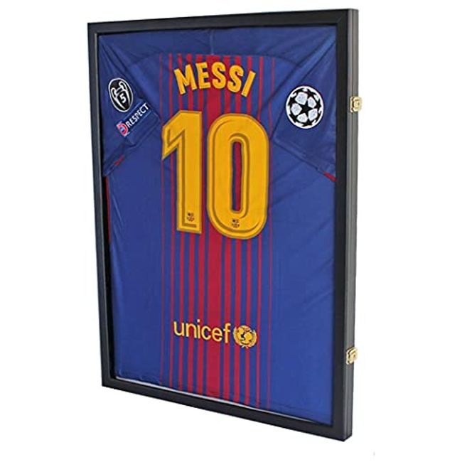 DisplayGifts Jersey Display Frame Case Large Frames Shadow Box Lockable with UV Protection for Baseball Basketball Football Soccer Hockey Sport