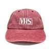 Outsdr Unisex VHS Washed Embroidered Dad Baseball Cap - Red