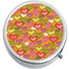 Hearts On Orange  Medicine Vitamin Pill Box