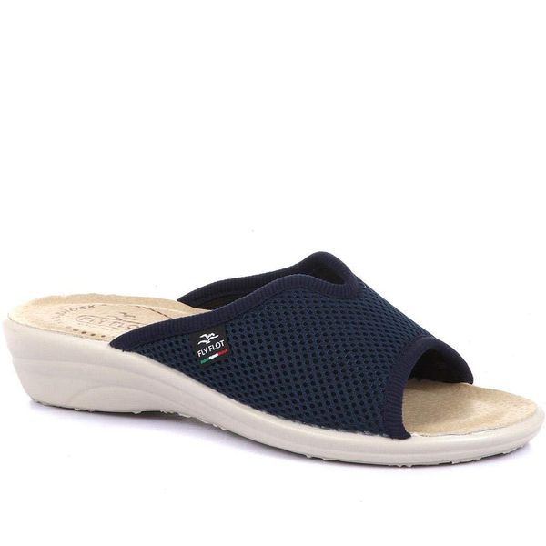 Ladies sandals mule in Wider D/E fit from Pavers these Womens mule sandals feature comfort ideal for casual wear | FLY27046 | 312 281 - Blue Size 5 (38)