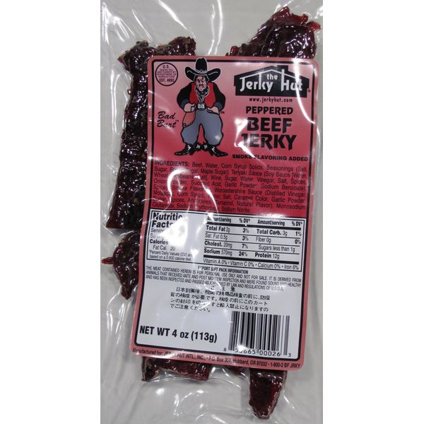 Jerky Hut PEPPERED BEEF JERKY