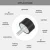 sourcing map M6 Thread Rubber Mounts, Vibration Isolators, Cylindrical Shock Absorber with Studs 25 x 15mm 2pcs