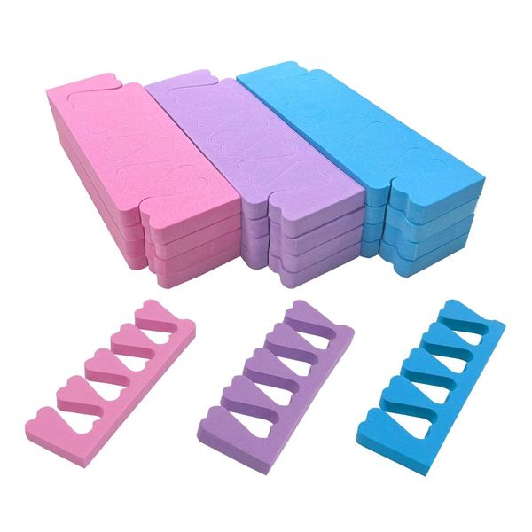 24PCS Toe Separator Pedicure Sponge Toe Separators Bulk, Disposable Toe Separator Foam for Nail Polish Nail Salon Party Nail Art Painting Toenails, 12 Pairs