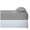 King Size Fitted Sheets Microfiber - 10 inch (25cm) Deep Bed Sheets - Elasticated Corner Bedding Sheets (152 x 203 cm) - Easycare Bedsheets - Grey