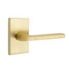 Emtek Privacy Set, Modern Rectangular Rosette, Helios Lever, Satin Brass, LH
