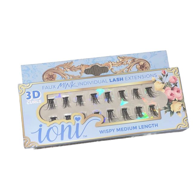 IONI Faux Mink Individual Lash Extensons 3-STRAND Medium-Length