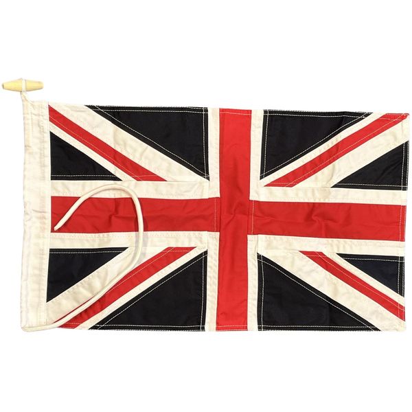 NWFlags Union Jack Hand Stitched Flag with Rope & Toggle - 1.5ft x 1ft
