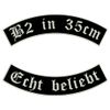 Wolfszeit Patch Set Upper and Lower Sheet B2 (20cm) - Personalised, black