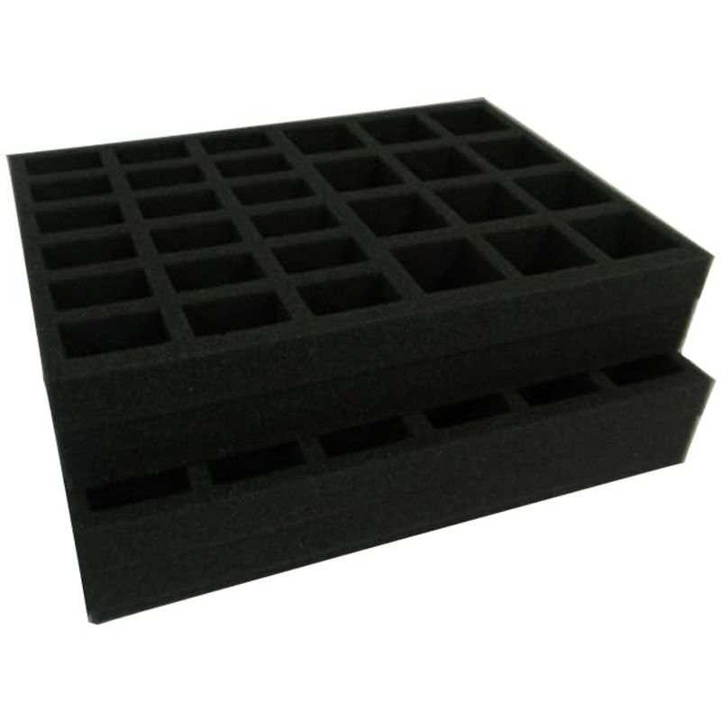 Navara GW Vassoio di ricambio per Gamesworkshop GW Classic custodia in plastica. Trasporta 40 truppe su basi da 25 mm. Ideale per 4 squadre di 10 truppe fino a 50 mm di