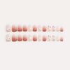 SEMTIM Nail Tips, 24 Pieces, Medium, Short, Round, False Nails, Medium Long, Popular, Japanese Style, Cute, Simple, Stylish, Coming of Age Ceremonies, School Entrance Ceremonies, Graduation Ceremonies, Weddings, Nail Tips (A15)