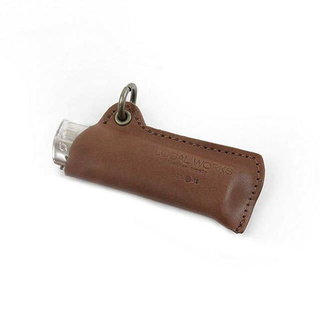 [Click Post Compatible] [Tochigi Leather CLASSICO (Smooth Leather) Original Lighter Case Made in Japan] (LW-009CD) (DARK BROWN)