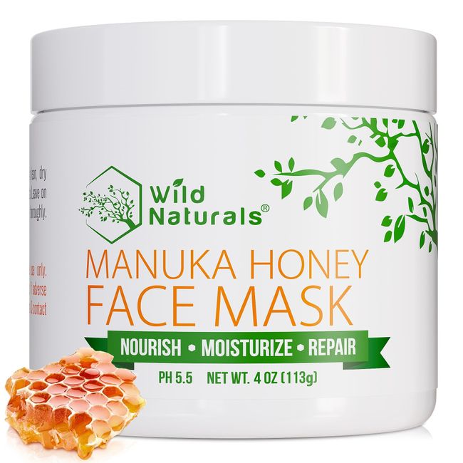 Moisturizing Face masks skincare with Manuka Honey - Clay Mask for Face with Aloe Vera, Kaolin Clay, and Bentonite - Clay Mask for Blackheads and Pores - Clay Face mask for Men and Women