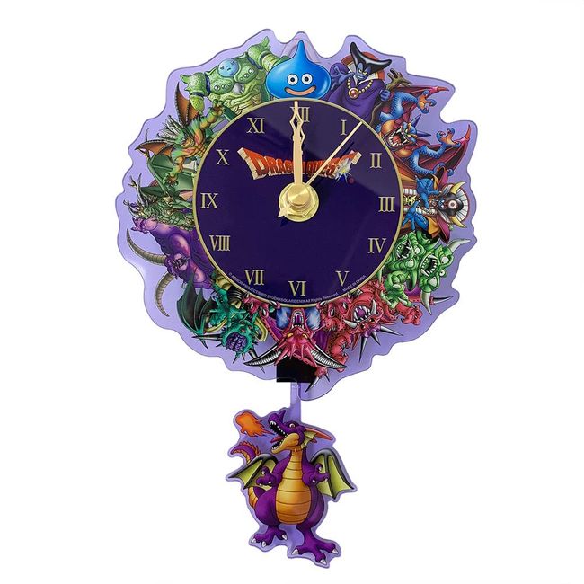 Dragon Quest AM Wall Clock, Large Gathering of Demon Kings, Approx. 7.9 inches (20 cm), Official Merchandise