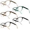 UrbanSky Reading Glasses Gil - 5-Pack Plastic Reading Glasses with Spring Hinges (+1,50 dpt)