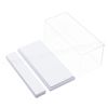 US 7.6" L Clear Acrylic Display Case UV Perspex Box Plastic White Base Dustproof