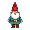 Wee Happy Gnome Wall Decal - 9" tall x 5" wide