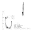 Tuscany Silver Women's Sterling Silver Oval Offset Creole Earrings