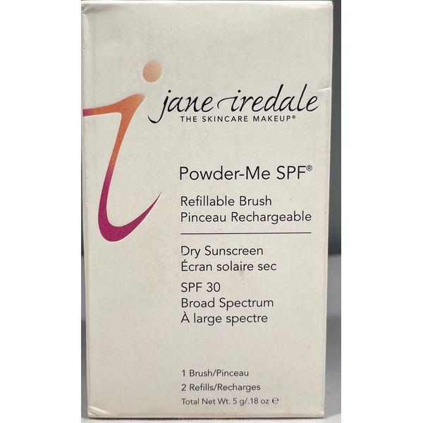 Jane Iredale Powder-Me SPF 30 Refillable Brush Translucent, 0.18 oz
