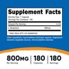 Nutricost L-Glutamine 800mg, 180 Capsules (2 Bottles)