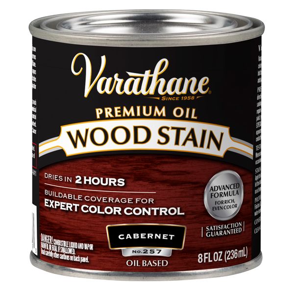 Varathane 211803 Premium Wood Stain, Half Pint, Cabernet