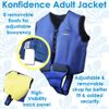 Konfidence Adult Swim Jacket (42-46", Blue/Yellow)