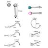 Nose Piercing Kit - 3 Pack Self Nose Piercing Gun, Disposable Safety Nose Percinging Kit with Nose Rings Stud Nose Piercings Gun Kit Tool (white+pink+blue)